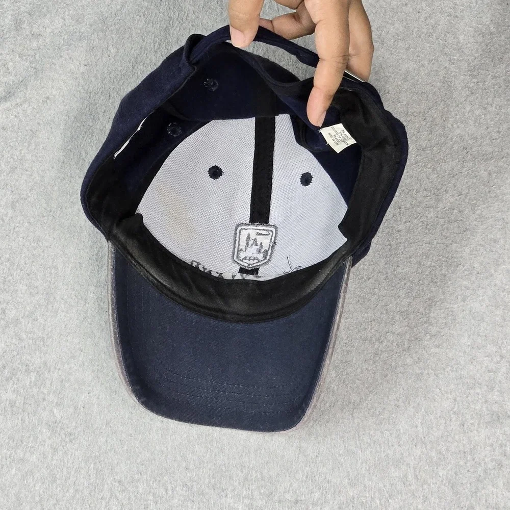 Disneyland Resort Men Baseball Cap OS Navy Curved Buckle Embroidered Strapback